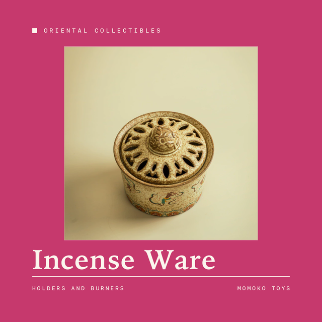 Ceramic incense burner with pierced lid - introduction to incense ware