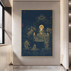 Thangka Art Print – Akasagarbha & Buddha Framed Wall Art – view 4