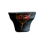 Black Lacquered Gold-Detail Porcelain Tea Tasting Cup – view 5