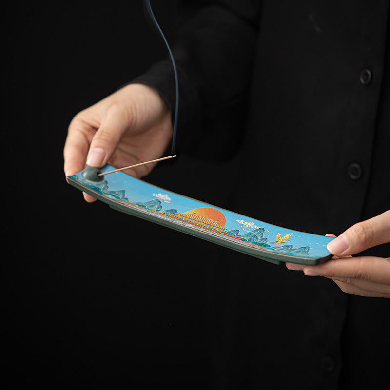 Enamel Incense Holder – National Trend Cloisonné Sandalwood Burner
