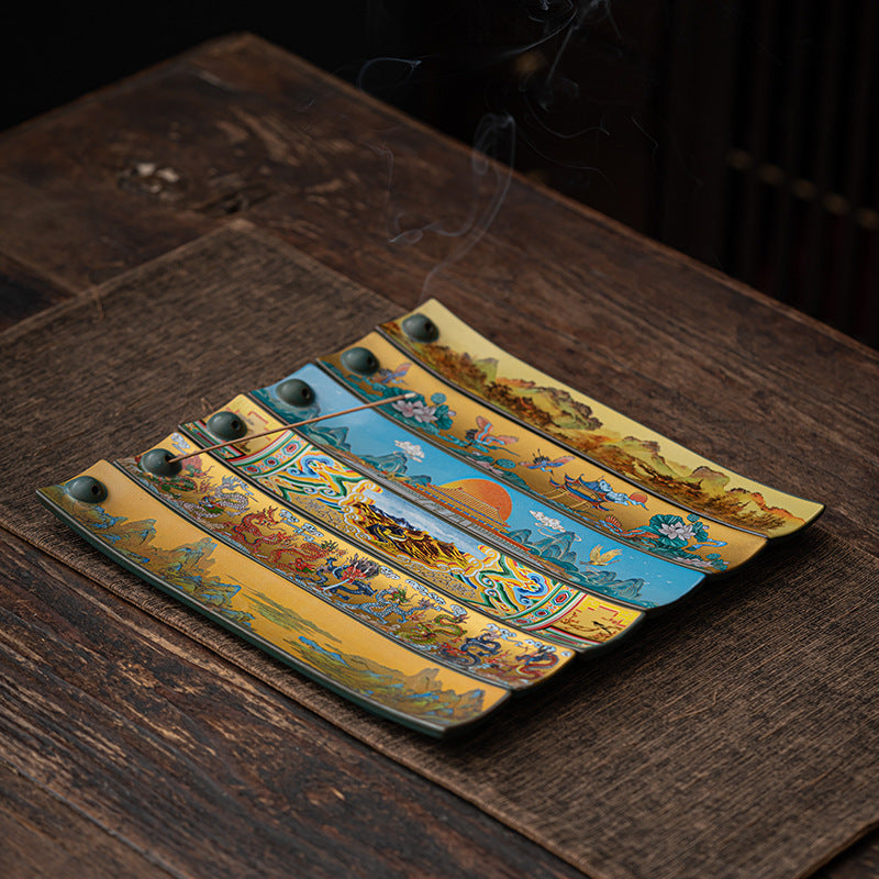 Enamel Incense Holder – National Trend Cloisonné Sandalwood Burner