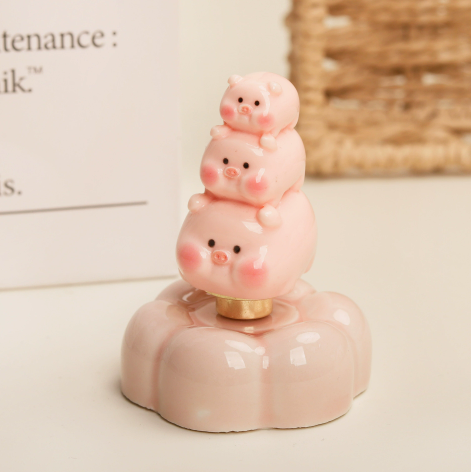 Jingdezhen Spinning Pig Gourd Ceramic Ornament – Desk Fidget – view 2