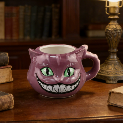 Halloween Purple Cat Ceramic Mug – 3D Embossed Hand-Painted