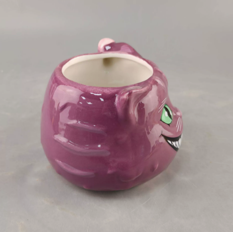 Halloween Purple Cat Ceramic Mug – 3D Embossed Hand-Painted – view 2