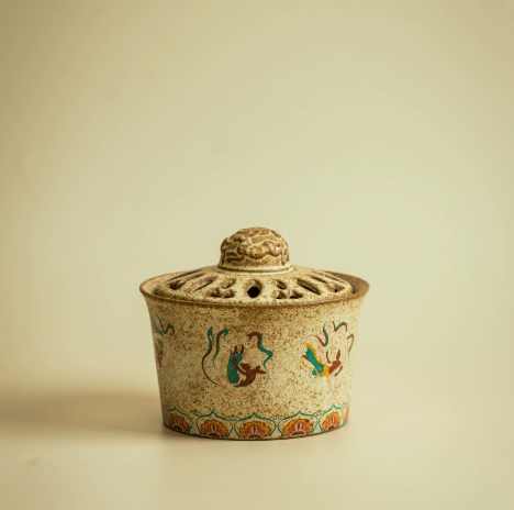 Dunhuang Flying Apsaras Ceramic Incense Burner – Coil & Cone