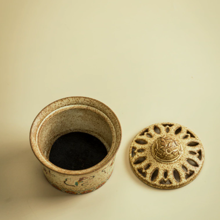 Dunhuang Flying Apsaras Ceramic Incense Burner – Coil & Cone – view 4