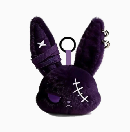 Goth Reborn Bunny Plush Toy – Dark Creepy-Cute Doll – view 2