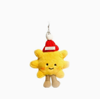 Sunflower Plush Bag Charm with Goggles – Cute Flower Keychain – view 4