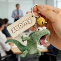 Mint Green Lizard Plush Keychain – Quirky 3D Desk & Bag Decor