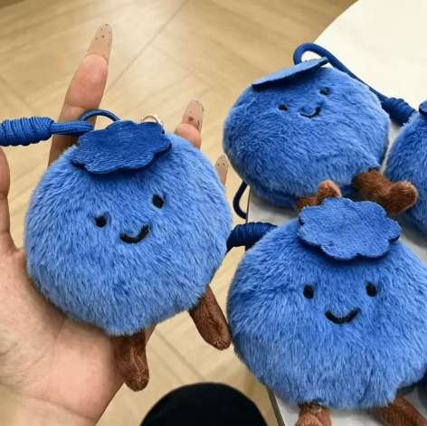 Lucky Blueberry Plush Keychain & Bag Charm