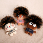 Burnt Afro Plush Keychain – Funny Messy Hair Bag Charm