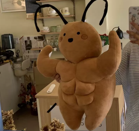 Giant Southern Cockroach Muscle Plush Toy – Funny Gag Gift – view 2