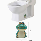 Ceramic Frog Toilet Bolt Covers Set – Funny Bathroom Decor – view 2
