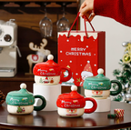 Santa Claus Ceramic Christmas Mug – Cartoon Holiday Cup – view 3