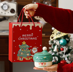 Santa Claus Ceramic Christmas Mug – Cartoon Holiday Cup – view 4