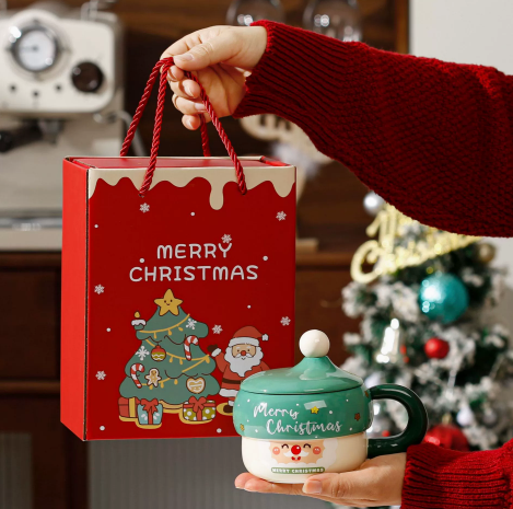Santa Claus Ceramic Christmas Mug – Cartoon Holiday Cup – view 4