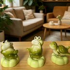 Ceramic Spinning Frog Ornament – Stress-Relief Desk Figurine – view 2