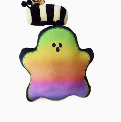 Halloween Pumpkin Ghost Plush Pillow – Spooky Cute Cushion – view 7