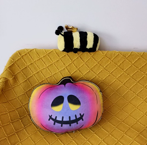Halloween Pumpkin Ghost Plush Pillow – Spooky Cute Cushion – view 4