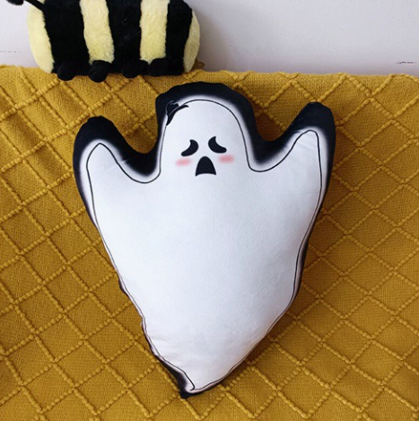 Halloween Pumpkin Ghost Plush Pillow – Spooky Cute Cushion – view 6