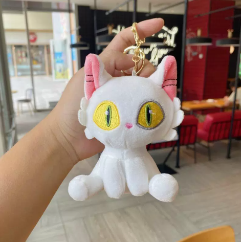 Suzume Daijin Cat Plush Keychain – Kawaii Anime Bag Charm – view 2