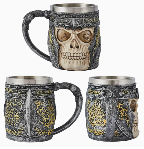 Ice & Fire Embossed Beer Mug – Medieval Fantasy Drinking Cup – view 4