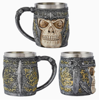 Ice & Fire Embossed Beer Mug – Medieval Fantasy Drinking Cup – view 4