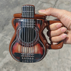 Guitar Ceramic Coffee Mug with Lid – Music Lover Gift – view 2