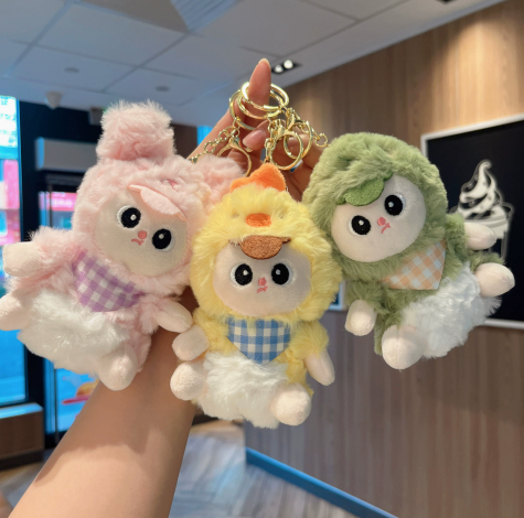 Dress-Up Animal Scarf Plush Keychain – Mini Bag Charm – view 7