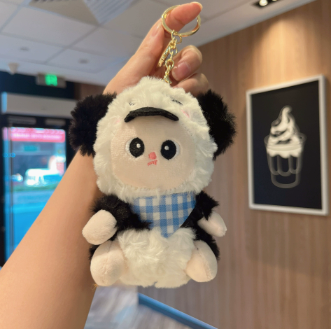Dress-Up Animal Scarf Plush Keychain – Mini Bag Charm