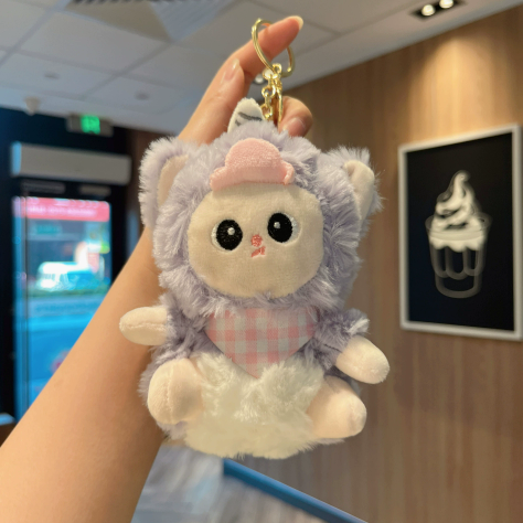 Dress-Up Animal Scarf Plush Keychain – Mini Bag Charm – view 2