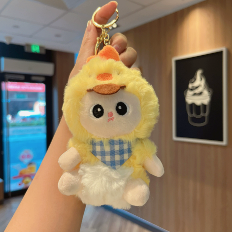 Dress-Up Animal Scarf Plush Keychain – Mini Bag Charm – view 3