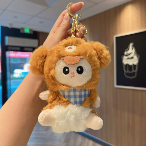 Dress-Up Animal Scarf Plush Keychain – Mini Bag Charm – view 5
