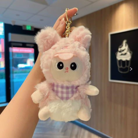 Dress-Up Animal Scarf Plush Keychain – Mini Bag Charm – view 6