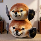 What the Dog Doing? Sword & Shield Dog Plush – Meme Toy – view 4
