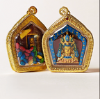 Hand-Painted Tibetan Thangka Gau Pendant Necklace – Amulet Box – view 5
