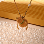 Chinese Filigree Gourd Pendant – Enamel Fu Lu Blessing Charm – view 4