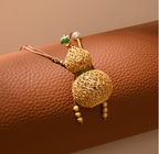 Chinese Filigree Gourd Pendant – Enamel Fu Lu Blessing Charm