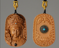 Rosewood Guanyin Pendant Necklace – Lotus Bodhisattva Charm