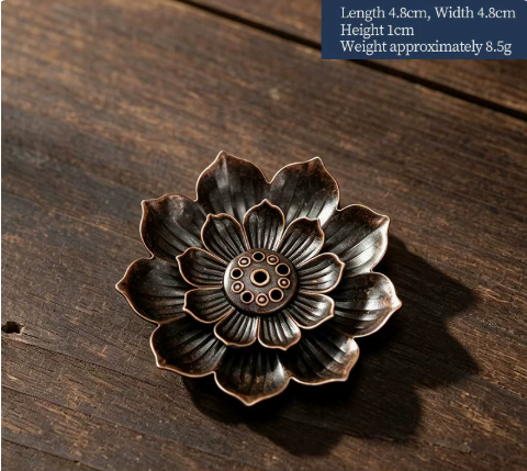 Lotus Gourd Alloy Incense Holder for Stick & Coil Incense – view 7