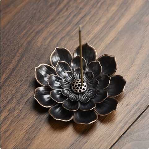Lotus Gourd Alloy Incense Holder for Stick & Coil Incense – view 3