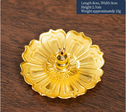 Lotus Gourd Alloy Incense Holder for Stick & Coil Incense – view 11