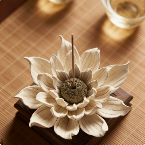Alloy Lotus Incense Stick Holder – Zen Home Decor