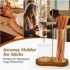 Solid Wood Figure-Eight Incense Holder – Minimalist Stand – view 3
