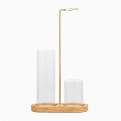 Solid Wood Figure-Eight Incense Holder – Minimalist Stand – view 5