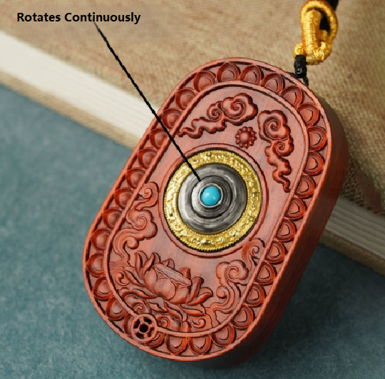 Rosewood Guanyin Pendant Necklace – Lotus Bodhisattva Charm – view 5