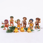 Caveman Campfire Figurine Set – Miniature Aquarium & Desk Decor – view 7