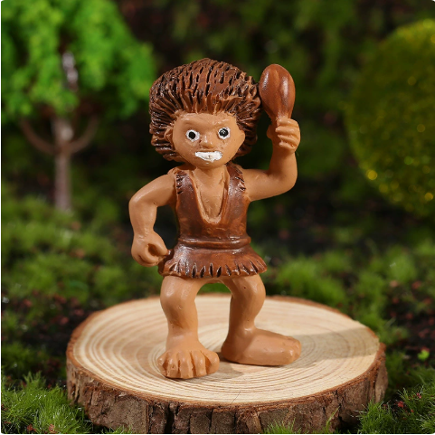 Caveman Campfire Figurine Set – Miniature Aquarium & Desk Decor – view 3