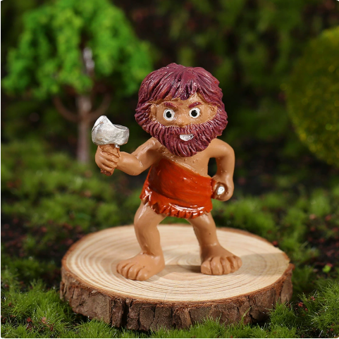 Caveman Campfire Figurine Set – Miniature Aquarium & Desk Decor – view 5