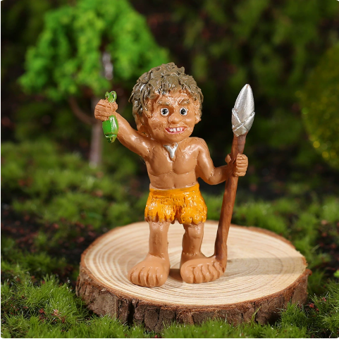 Caveman Campfire Figurine Set – Miniature Aquarium & Desk Decor – view 6